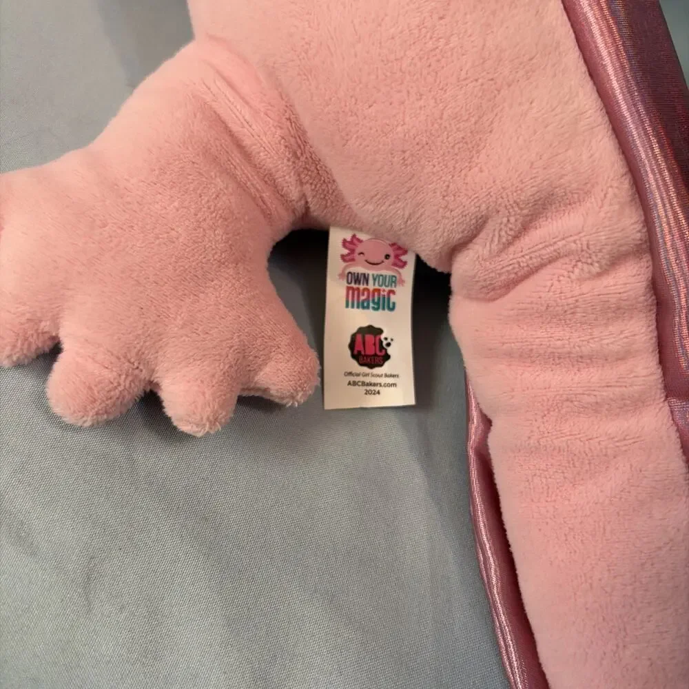 Official Girl Scouts ABCBakers Own Your Magic Axolotl Plush Stuffed Pink (F)
